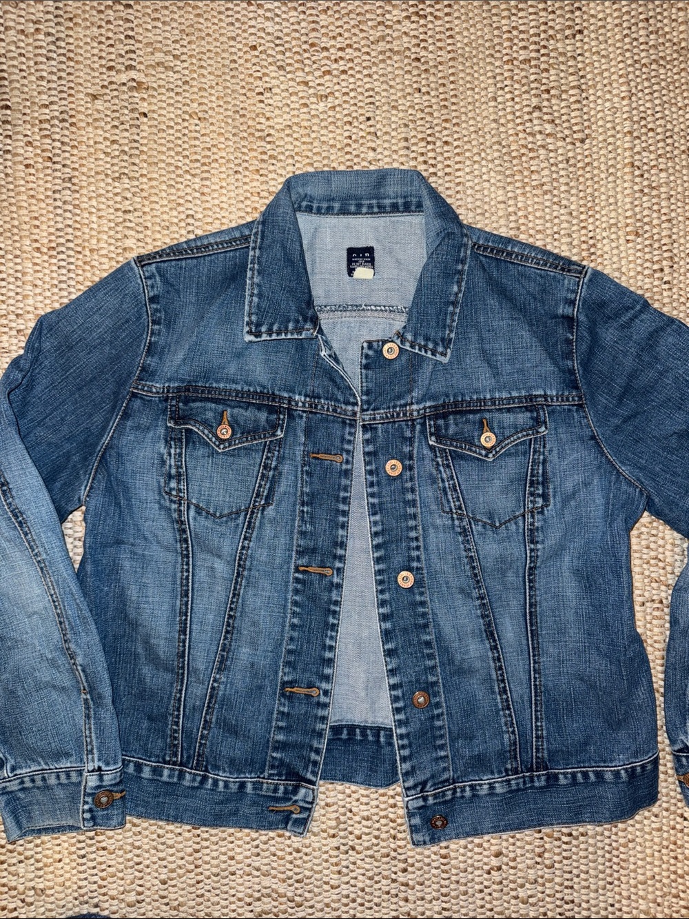 Vintage GAP Denim Jacket in Washed Blue Copper buttons